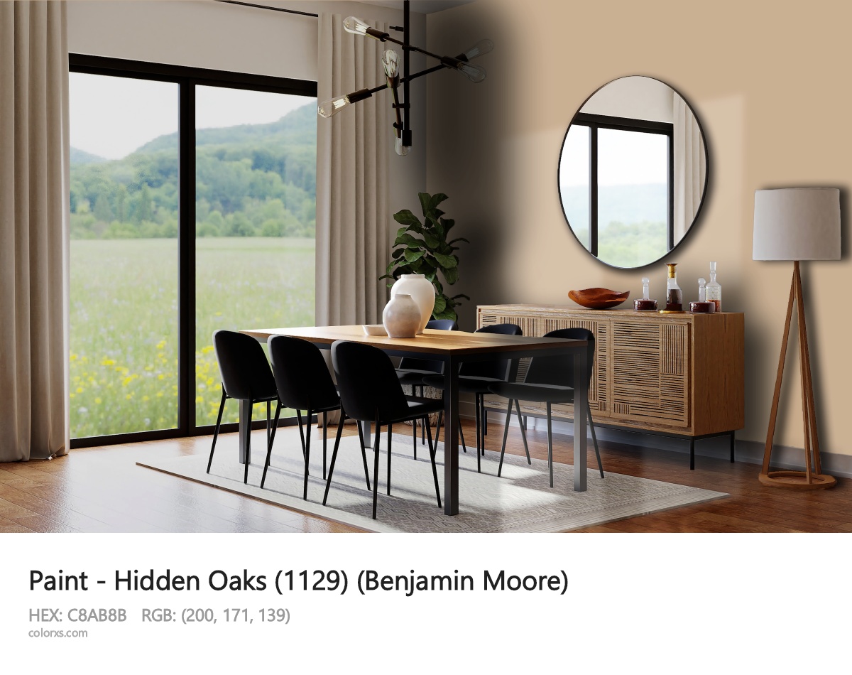 Benjamin Moore Hidden Oaks (1129) Paint dining room design