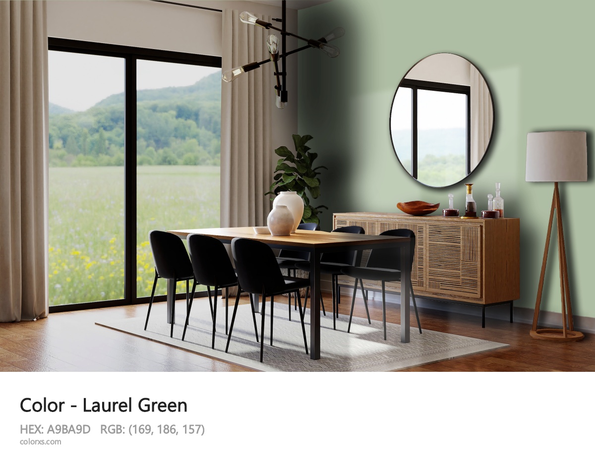 Laurel Green Color dining room design