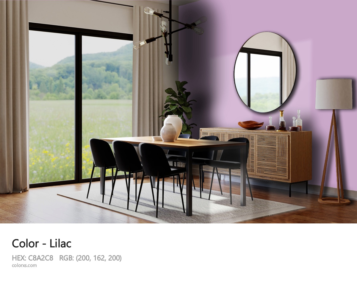 Lilac Color dining room design