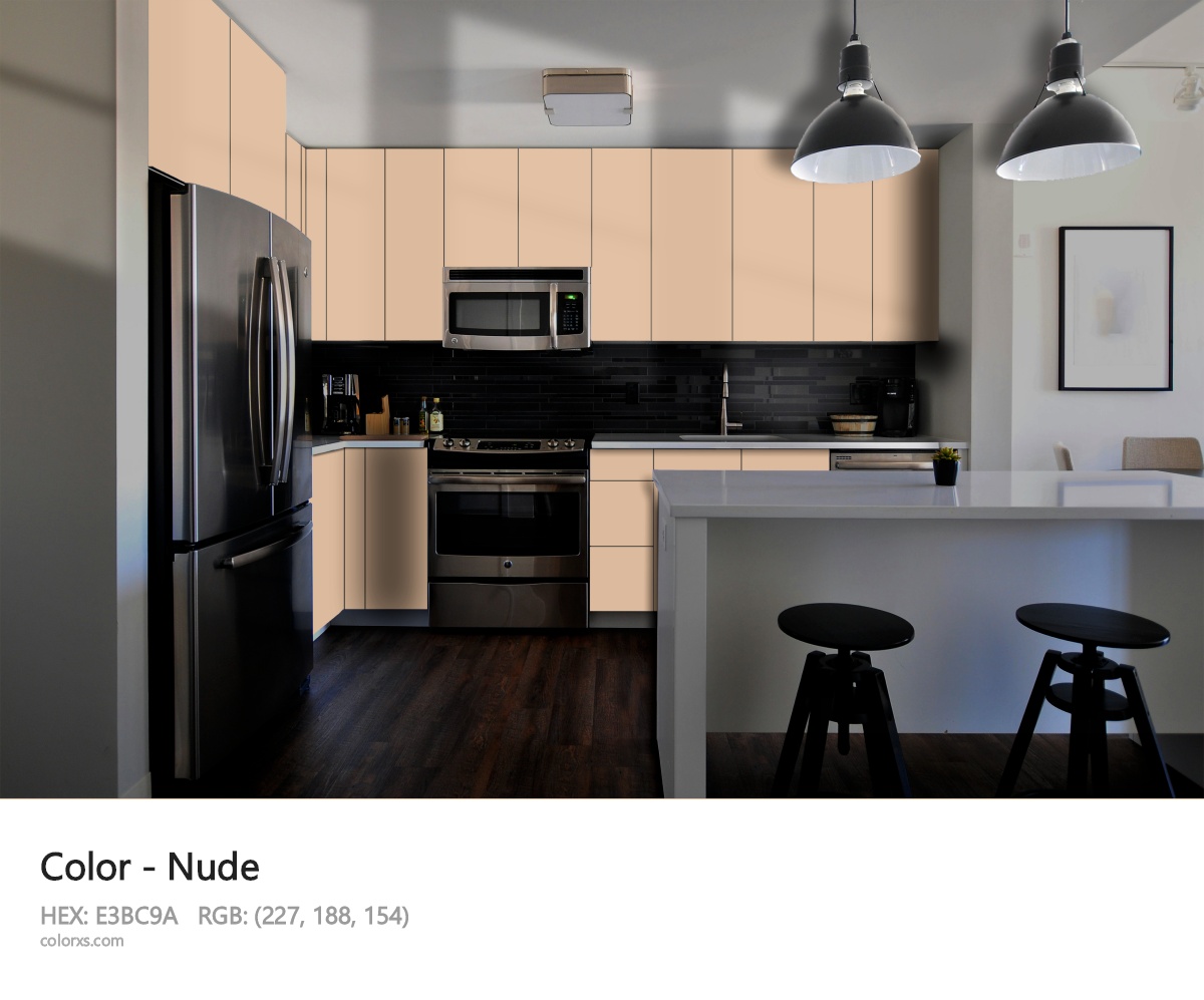 Nude Color modular kitchen design