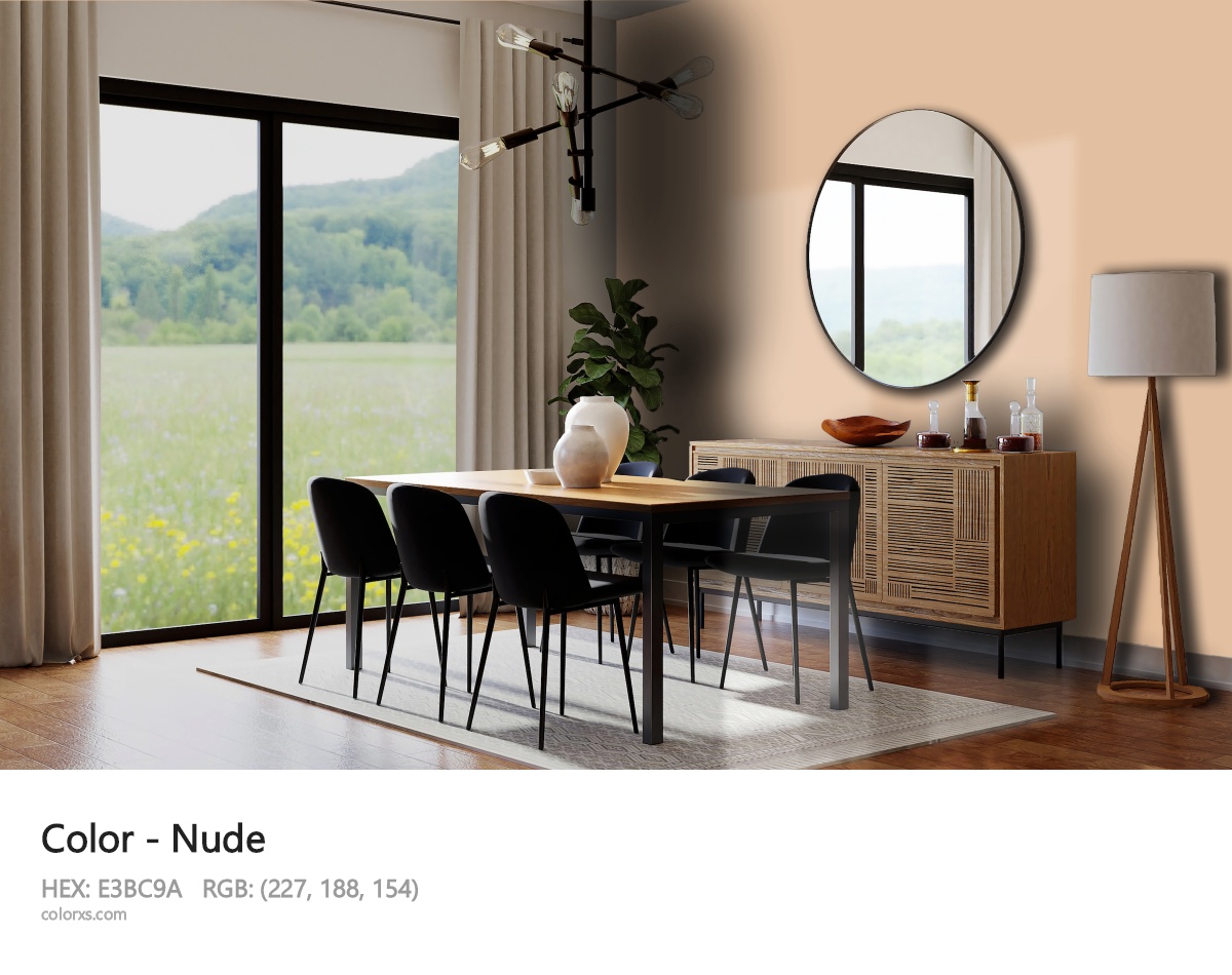 Nude Color dining room design