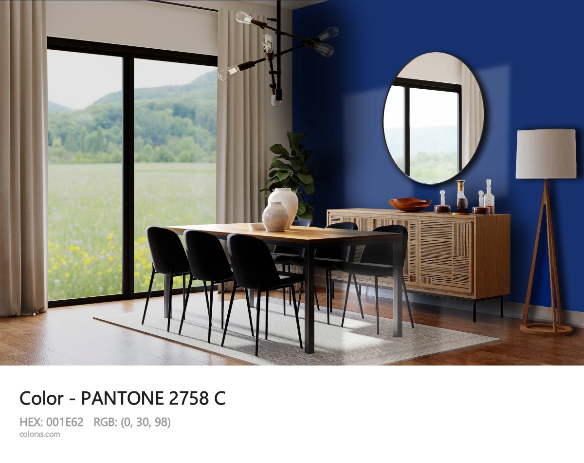 PANTONE 2758 C CMS dining room design