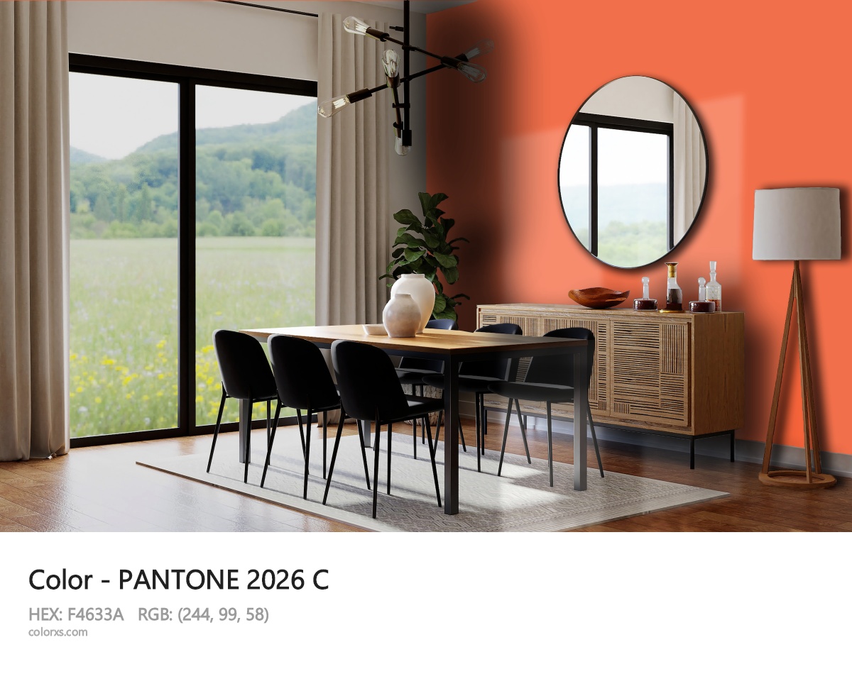 PANTONE 2026 C CMS dining room design