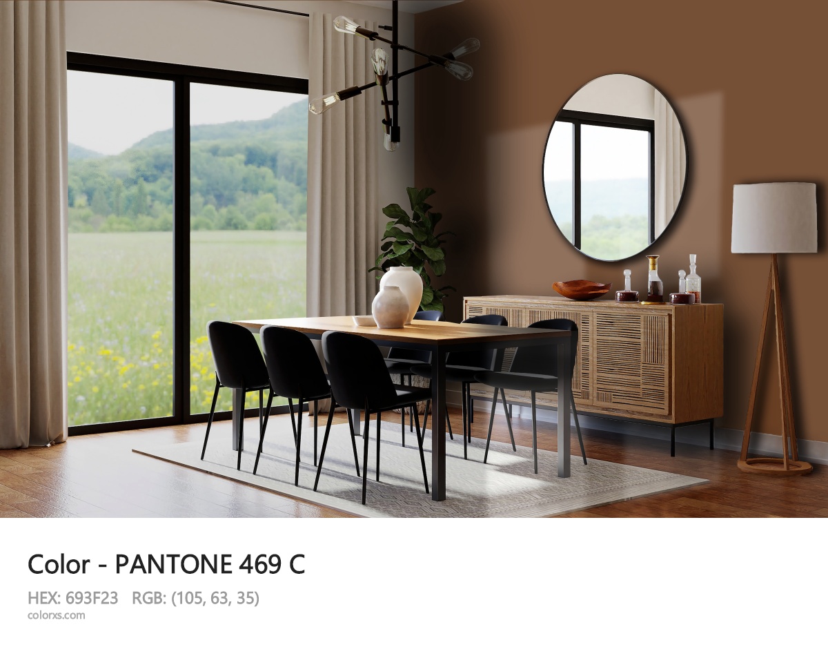 PANTONE 469 C CMS dining room design