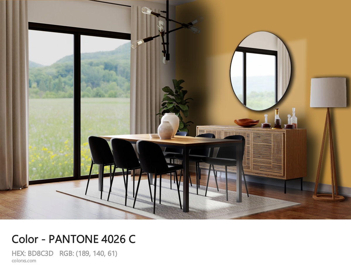 PANTONE 4026 C CMS dining room design