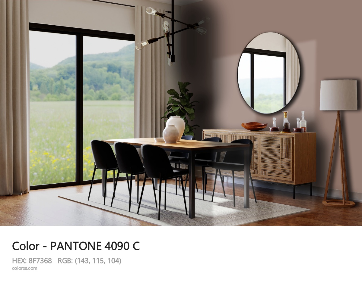 PANTONE 4090 C CMS dining room design