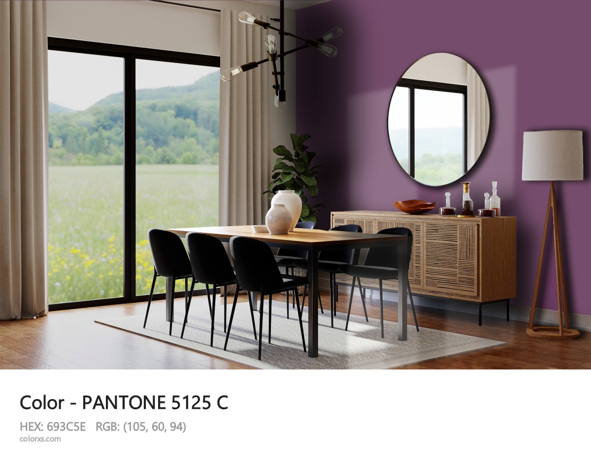 PANTONE 5125 C CMS dining room design