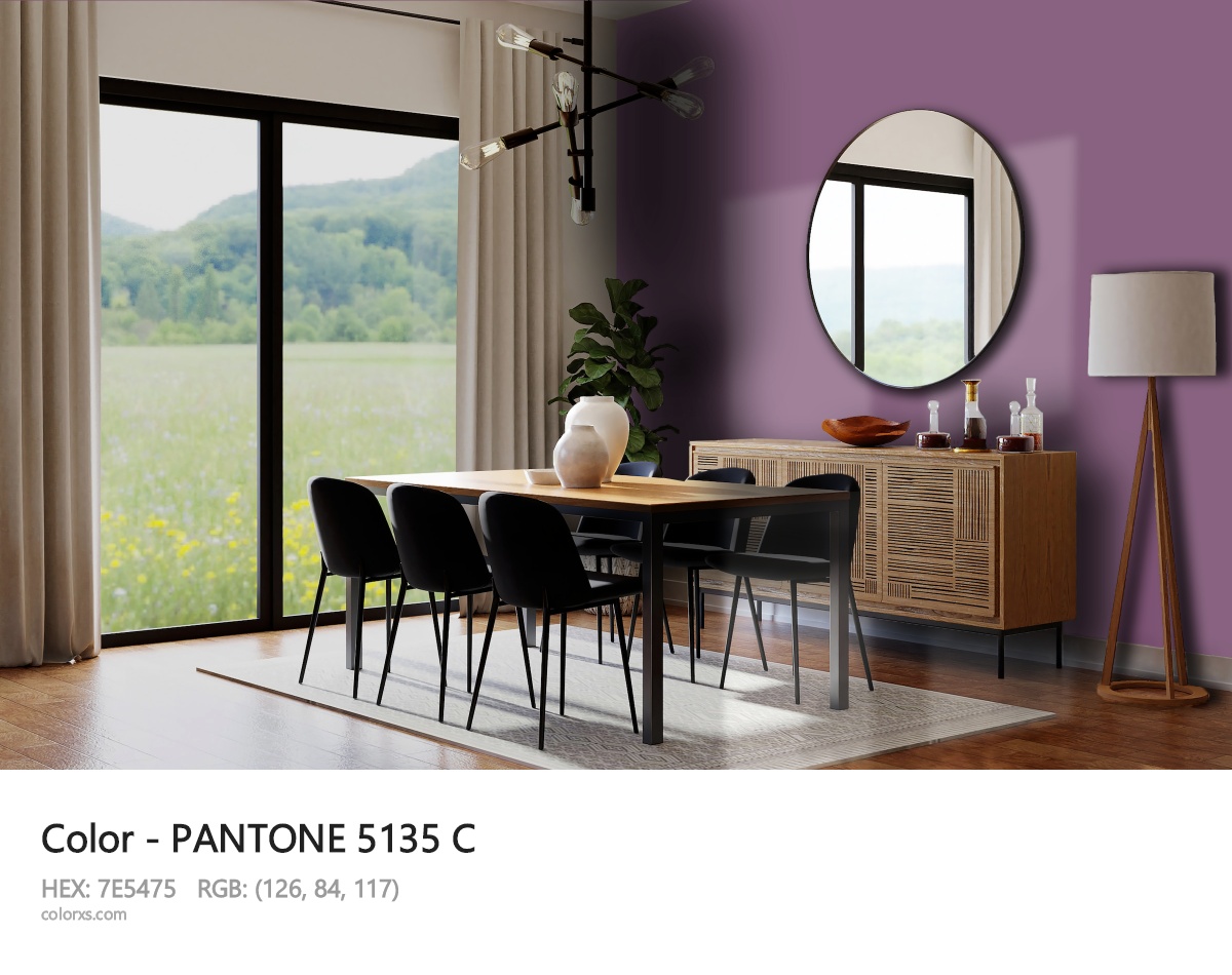 PANTONE 5135 C CMS dining room design