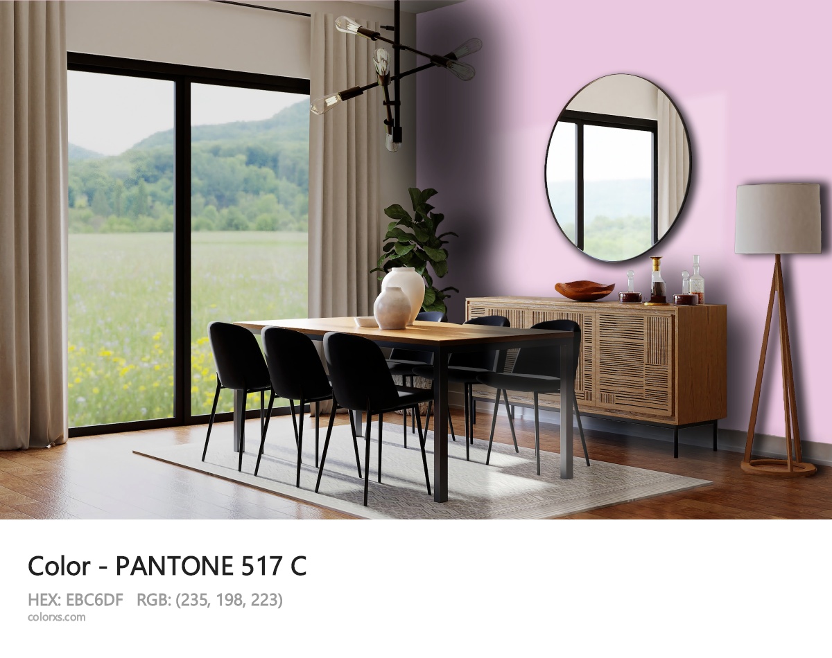 PANTONE 517 C CMS dining room design