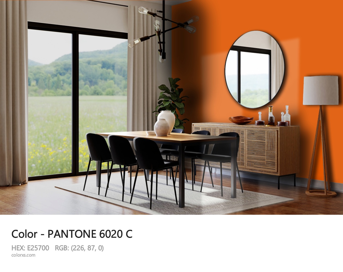 PANTONE 6020 C CMS dining room design