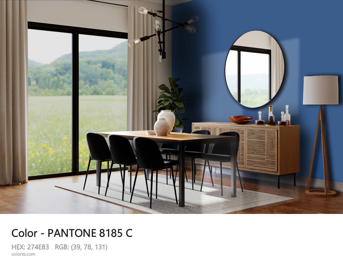 PANTONE 8185 C CMS dining room design