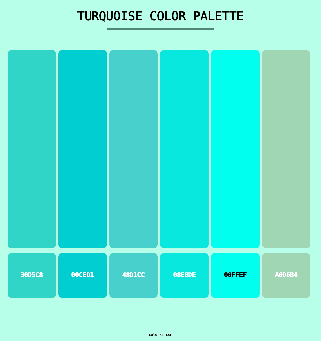 Turquoise Color Palette