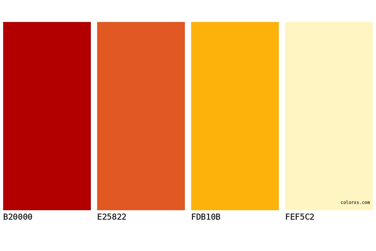 Fire Flame Color Palette