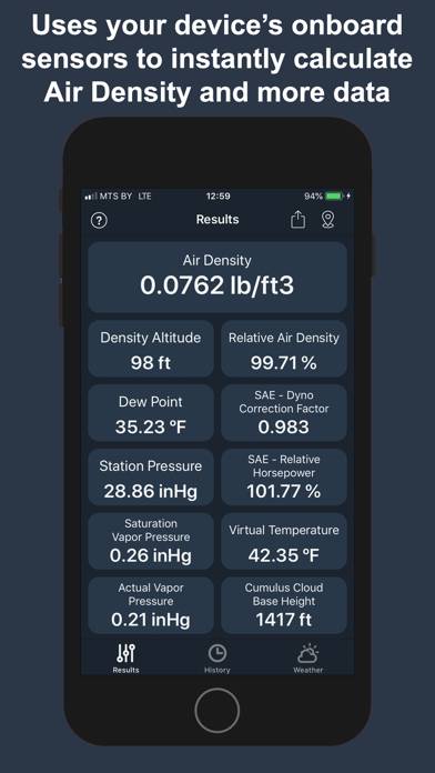 AirLab: Air Density & Altitude immagine dello schermo