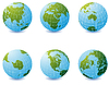 Earth globe icons