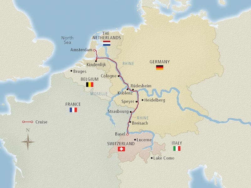 Rhine River Map