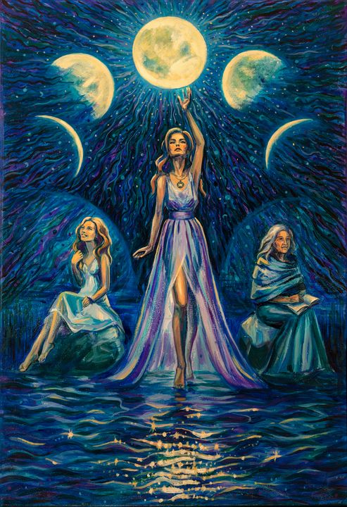 The Three Faces of the Moon Goddess - Energy ART