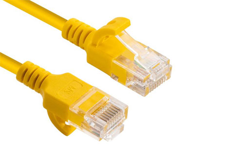 CAT 6a U/UTP slim netværkskabel gul