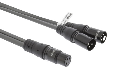 Sweex XLR splitkabel, 1x XLR hun til 2x XLR han