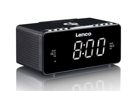 Lenco CR-550 clockradio, sort