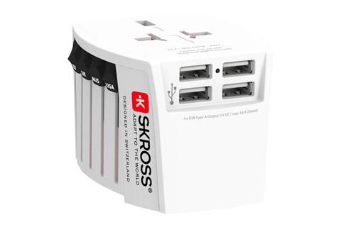 Skross World adapter MUV USB 4xA