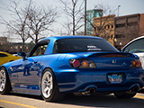 Blue Honda S2000 at Cars & Coffee