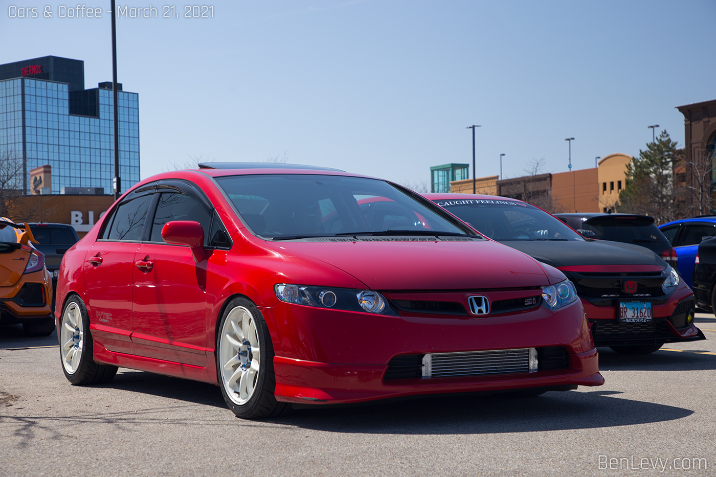 Red Honda Civic Si Sedan