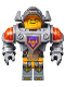 Minifig No: nex007  Name: Axl - Flat Silver Visor and Torso