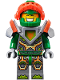 Minifig No: nex068  Name: Aaron Fox - Trans-Neon Orange Visor, Flat Silver Armor