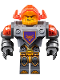 Minifig No: nex069  Name: Axl - Trans-Neon Orange Visor, Flat Silver Torso