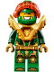 Minifig No: nex136  Name: Aaron Fox - Trans-Neon Orange Visor, Pearl Gold Armor