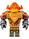 Minifig No: nex137  Name: Axl - Trans-Neon Orange Visor, Pearl Gold Torso