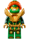 Minifig No: nex152  Name: Aaron Fox - Trans-Neon Orange Visor, Pearl Gold Armor, Clip on Back