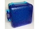 Part No: 64454c01  Name: Container, Box 3 x 8 x 6 2/3 with Glitter Trans-Purple Front (64454 / 64462)