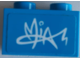 Part No: 3004pb228  Name: Brick 1 x 2 with 'MIA' Signature Graffiti Pattern (Sticker) - Set 41327