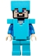 Minifig No: min015  Name: Steve (Light Nougat) - Medium Azure Legs, Helmet and Armor