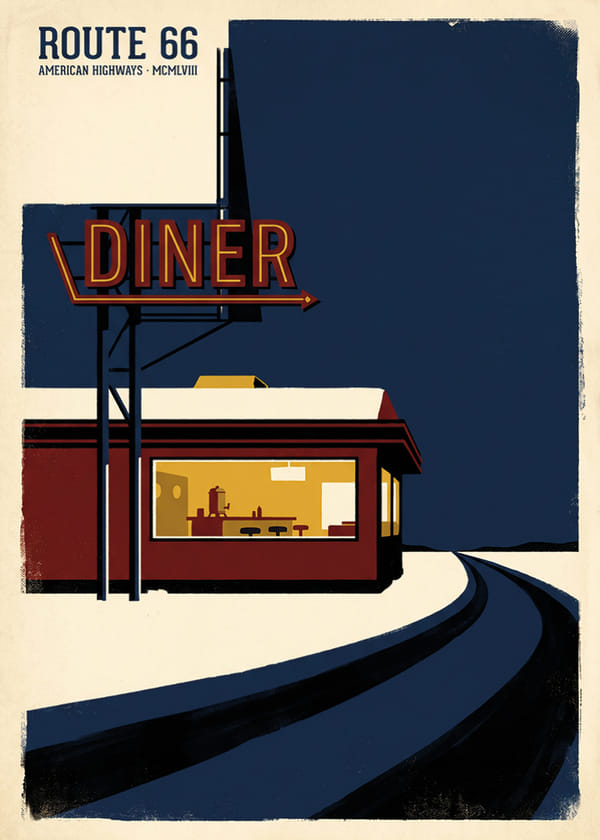 Poster Route 66 Diner