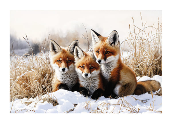 Plakat Frosty Fox Friends