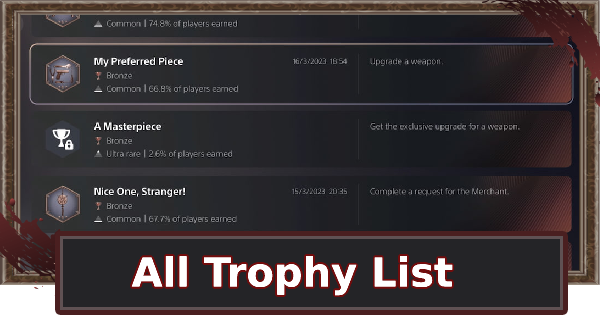 All Trophy List - How To Unlock & Get