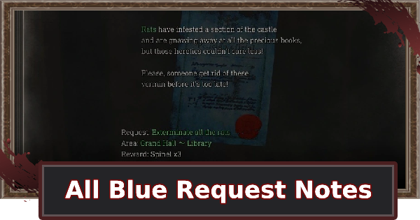 Blue Request Notes List