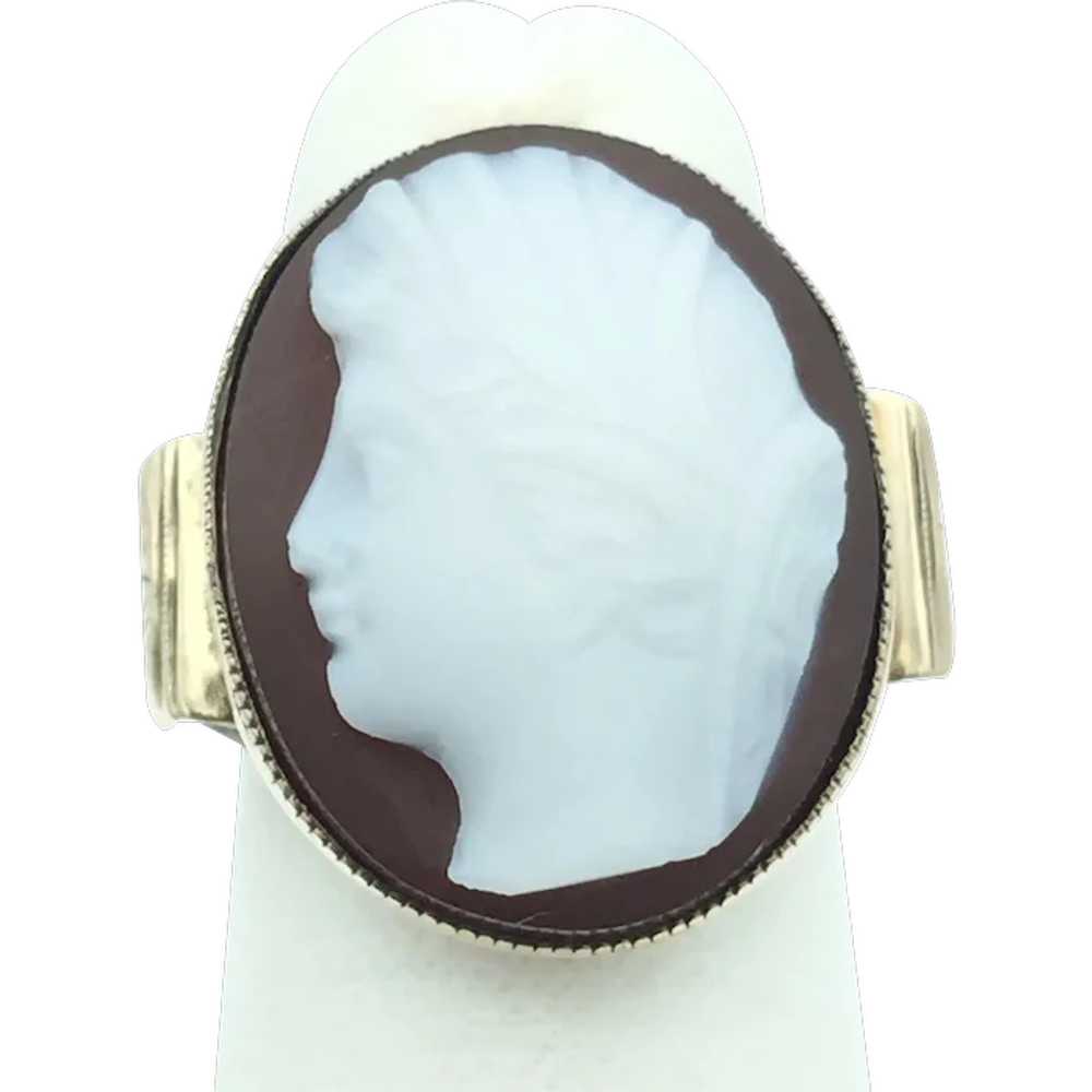 10K Rose Gold Cameo ring - image 1