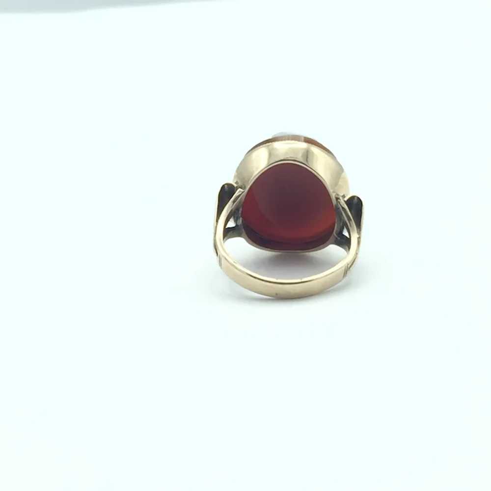 10K Rose Gold Cameo ring - image 5