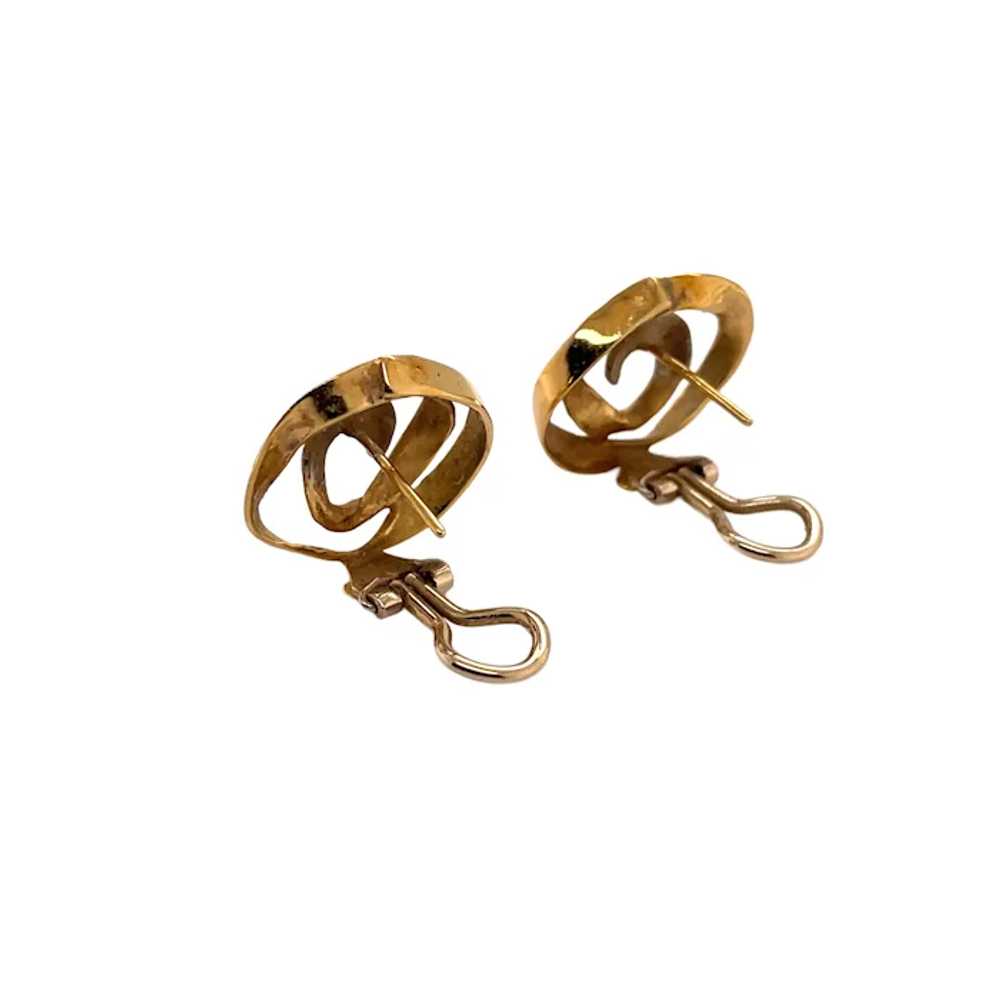 18K Yellow Gold Earring - image 3