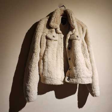 FAUX FUR IVORY JACKET - image 1