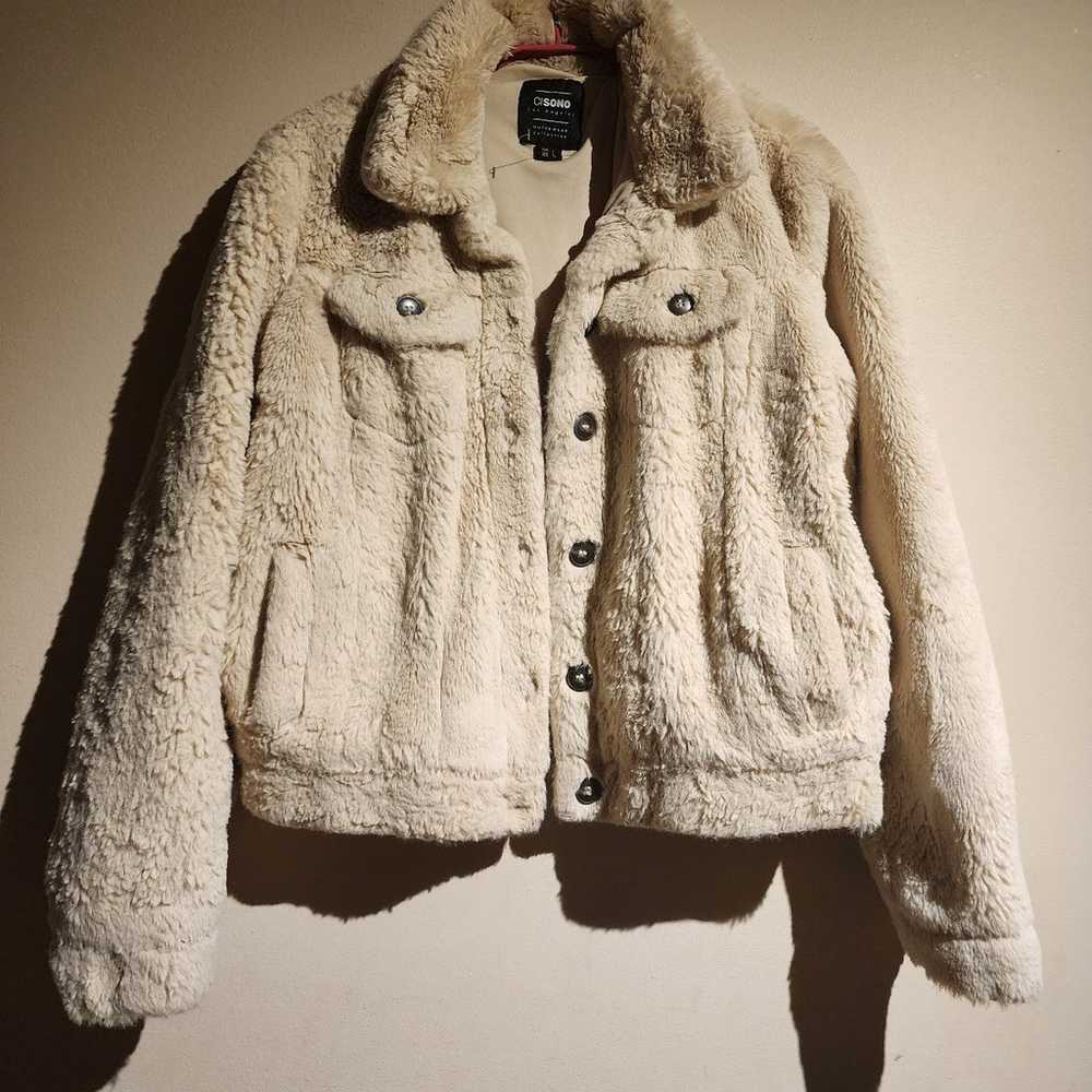 FAUX FUR IVORY JACKET - image 6