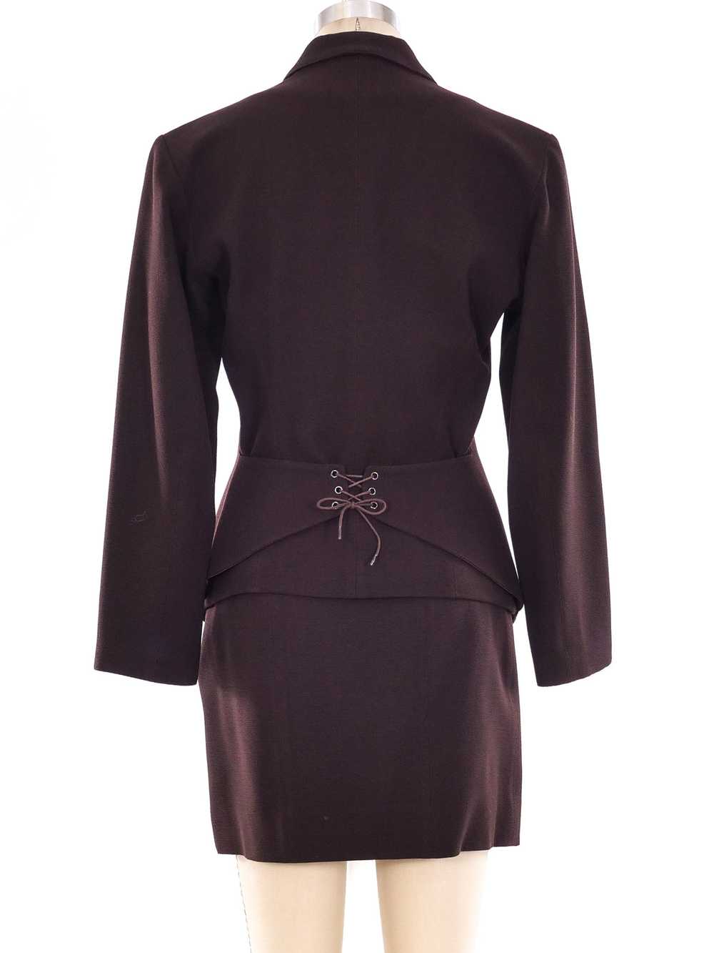 Alaia Chocolate Wool Suit - image 1