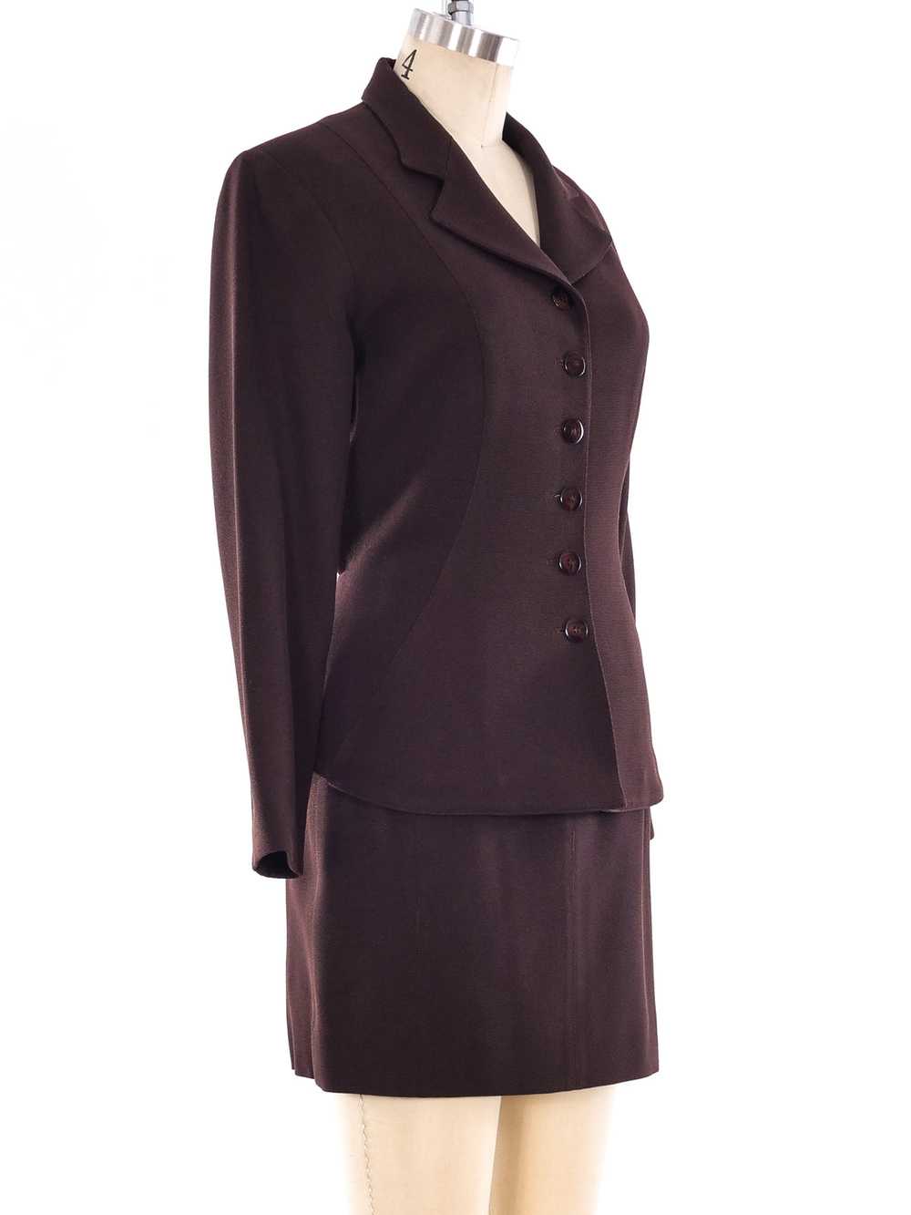 Alaia Chocolate Wool Suit - image 4