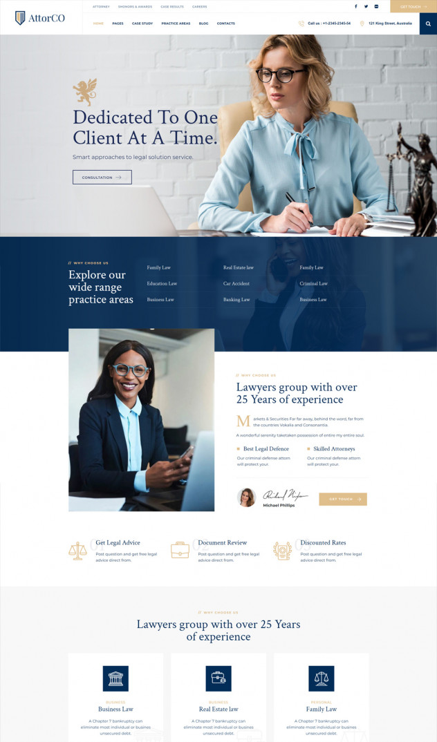 AttorCO - Attorney & Lawyers HTML Website Template