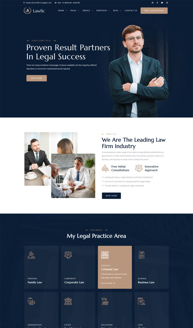 Lawfic - Attorney and Lawyer HTML Template