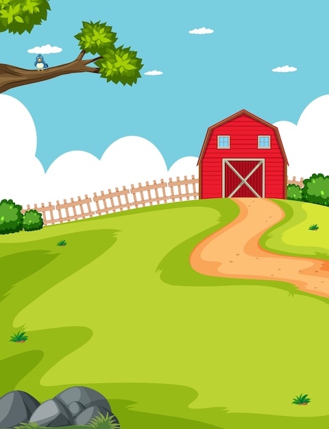 Farm Scene Clipart